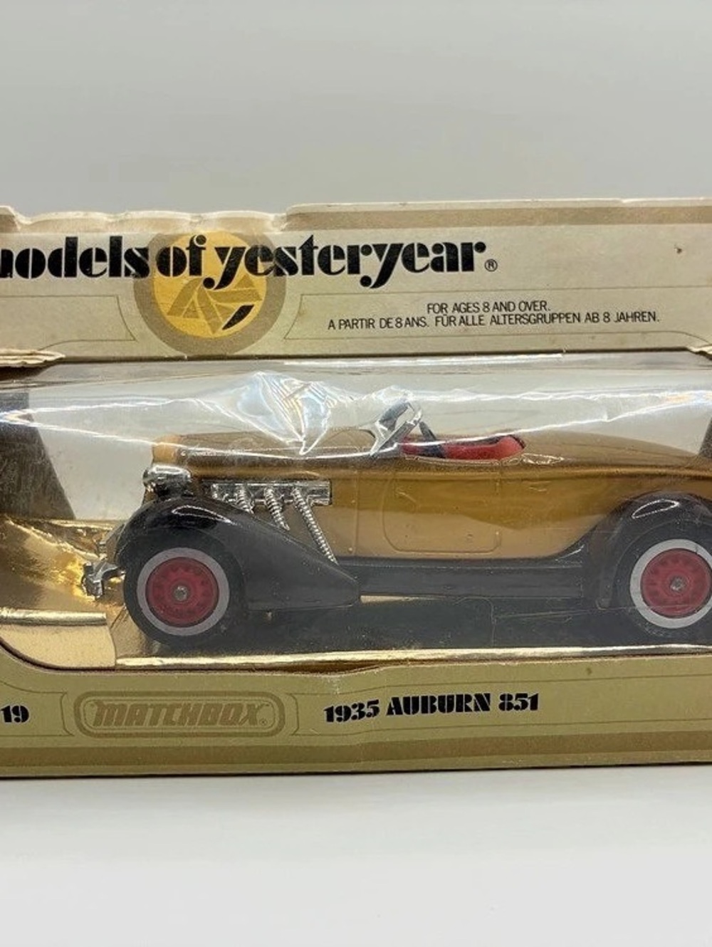 Matchbox 1935 Auburn 851 Die-Cast Car in Black & Gold
